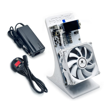 NerdMiner NerdQaxe++ 4.8TH/s BTC Solo miner (Small screen，White，UK)