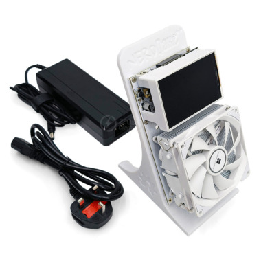 NerdMiner NerdQaxe++ 4.8TH/s BTC Solo miner (Large screen，White，UK)