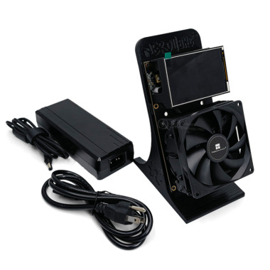 NerdMiner NerdQaxe++ 4.8TH/s BTC Solo miner (Large screen，Black，US)