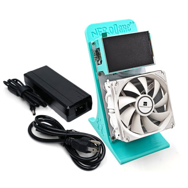 NerdMiner NerdQaxe++ 4.8TH/s BTC Solo miner (Large screen，Blue，US)